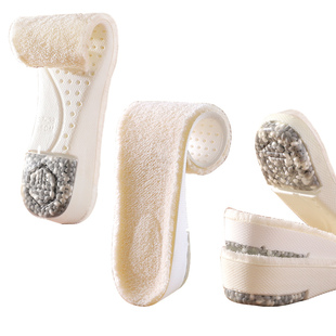 2双羊毛保暖增高鞋垫男女不累脚马丁靴专用隐形加绒棉内增高垫冬