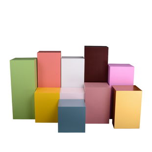 木质烤漆白色展台设计商业会展精品展柜展示台商用女装店桌子展台