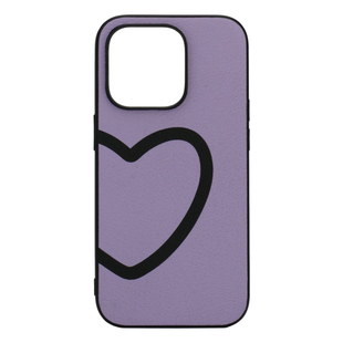 里面LM｜可爱线条爱心真皮手机壳适用iPhone17proMax华为Pura80个性定制治愈清新软壳精致小众多色可选原创