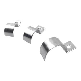 304不锈钢单边管卡配螺丝仪表管卡单孔骑马卡不锈钢固定卡P型管卡