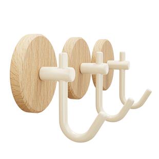 奶油风挂钩粘钩免打孔毛巾钩子钥匙创意挂衣钩墙壁挂墙上浴室免钉