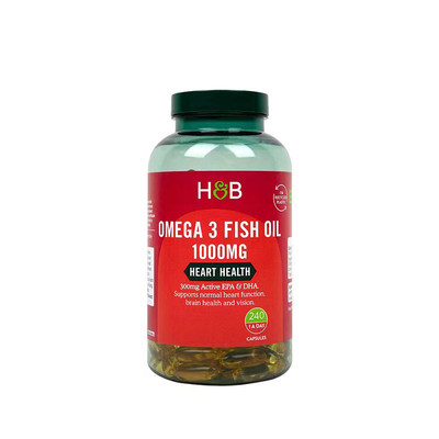 荷柏瑞HB深海鱼油软胶囊240粒1000mg欧米茄omega3原装进口成人