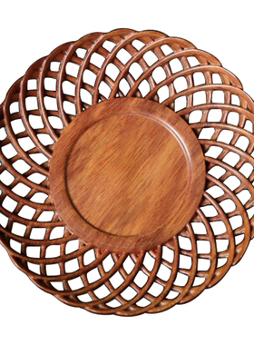 康御红非洲酸枝编织纹杯垫