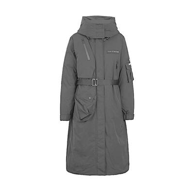 s.deer高领字母收腰羽绒服