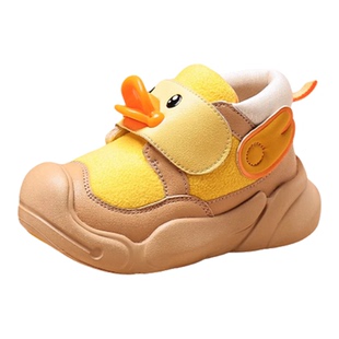 小黄鸭童鞋学步鞋冬季新款加绒保暖男宝宝机能鞋软底2-6岁二棉鞋