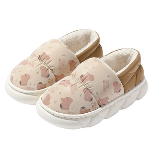 孕妇防滑月子鞋冬季包跟121月份产妇做月子软底棉拖鞋女款中大童