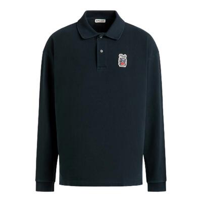 【尊享折扣】BALLY巴利深蓝色棉质男士长袖polo衫6310933