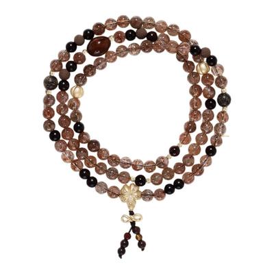 BYROOTS/抱树种福108颗念珠藏香珠长链女圣诞节新年礼物生日礼物