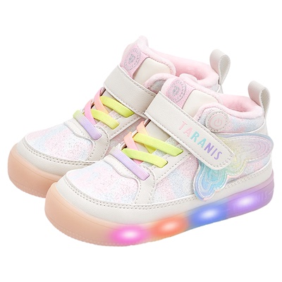 泰兰尼斯秋季新款儿童闪灯板鞋