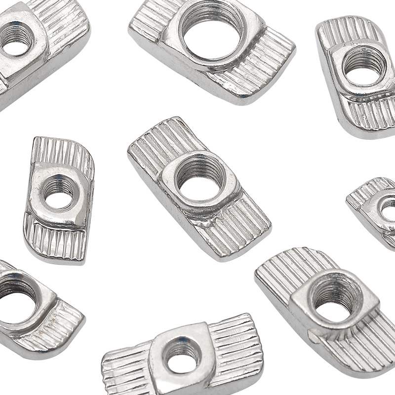 碳钢镀镍欧标铝型材T型螺母套装T形螺帽盒装困境T型螺丝螺母批发
