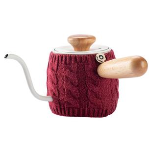 软萌毛衣手冲咖啡壶日式创意侧把壶不锈钢懒人泡茶壶迷你挂耳手冲