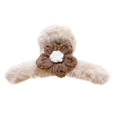 秋冬毛绒抓夹女高级感