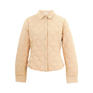 HONRN/红人轻薄短款收腰白鹅绒羽绒服外套女款秋冬季HI55YR429