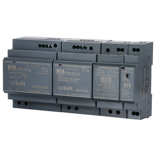 明伟HDR60-24导轨式电源15W 30W 60W100W 明伟导轨式工业直流电源