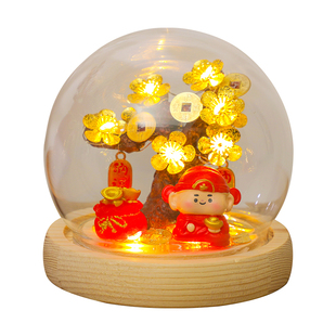 新年礼物手工diy材料包有钱花财神小夜灯生日礼物送女生闺蜜实用