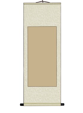 青石画轴空白卷轴纯仿古仿古洒金仿古龙纹宣纸半生熟书法绘画卷轴