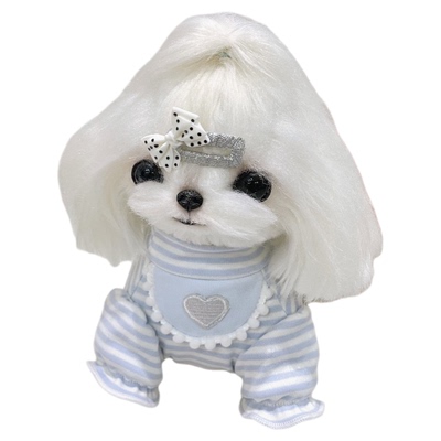 狗狗衣服马尔济斯打底衫约克夏条纹猫咪裙子舒绒宝宝棉小体约克夏