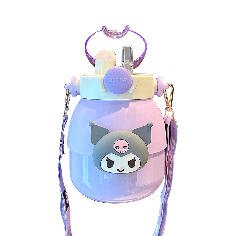 保温杯女生三丽鸥帕恰狗2025新款吸管316不锈钢儿童壶大肚水杯子