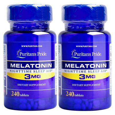 2瓶美国进口褪黑素帮助睡眠