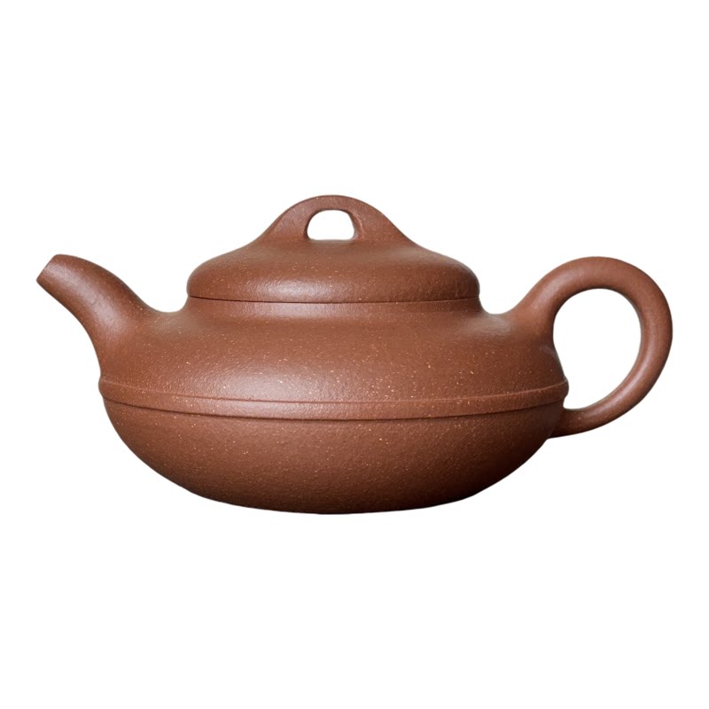 宜兴紫砂壶原矿手工240CC线圆紫砂壶匠心制作高档品茶泡茶壶茶具