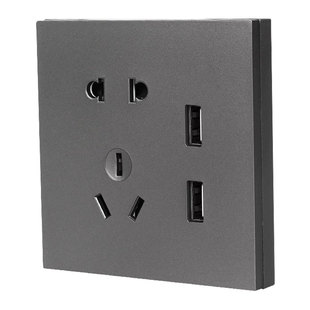 非智能和hilink开关配套颜色的带双USB传统插座 16A插座一开五孔