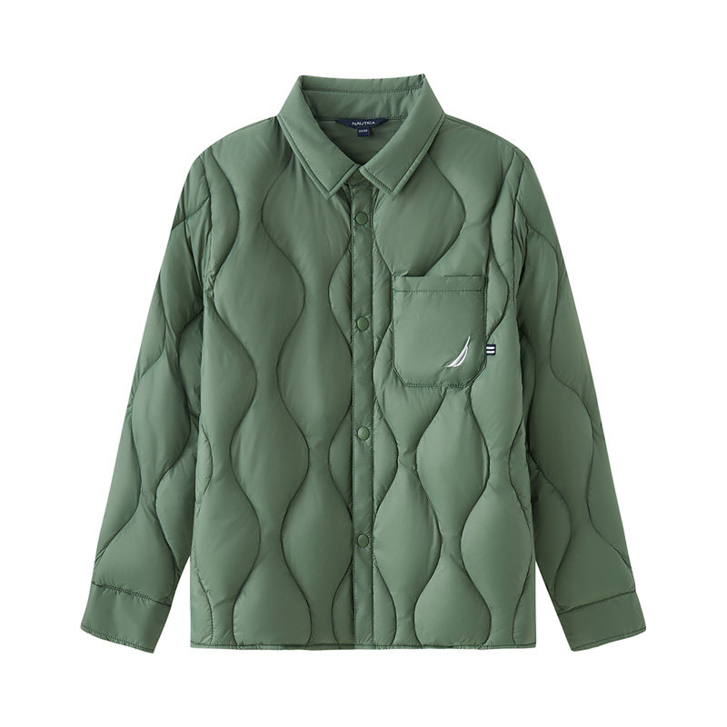 NAUTICA/诺帝卡童装 男女童羽绒服轻薄款秋冬季儿童翻领夹克外套