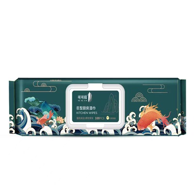可可厨房洁净抽取湿巾100片