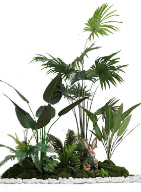 空间楼梯下造景室内装饰