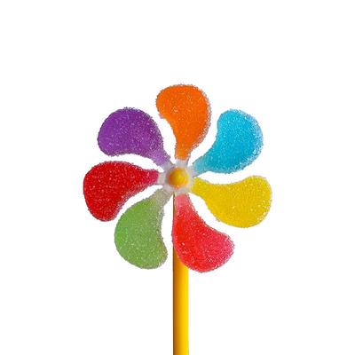 乐达迪士尼公主风车软糖棒棒糖