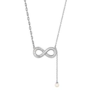 周大生莫比乌斯项链女多巴胺锁骨链纯银轻奢小众高级生日礼物饰品