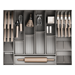 免安装厨房小尺寸沥水碗架抽屉整理架橱柜内置小号高端碗碟收纳架