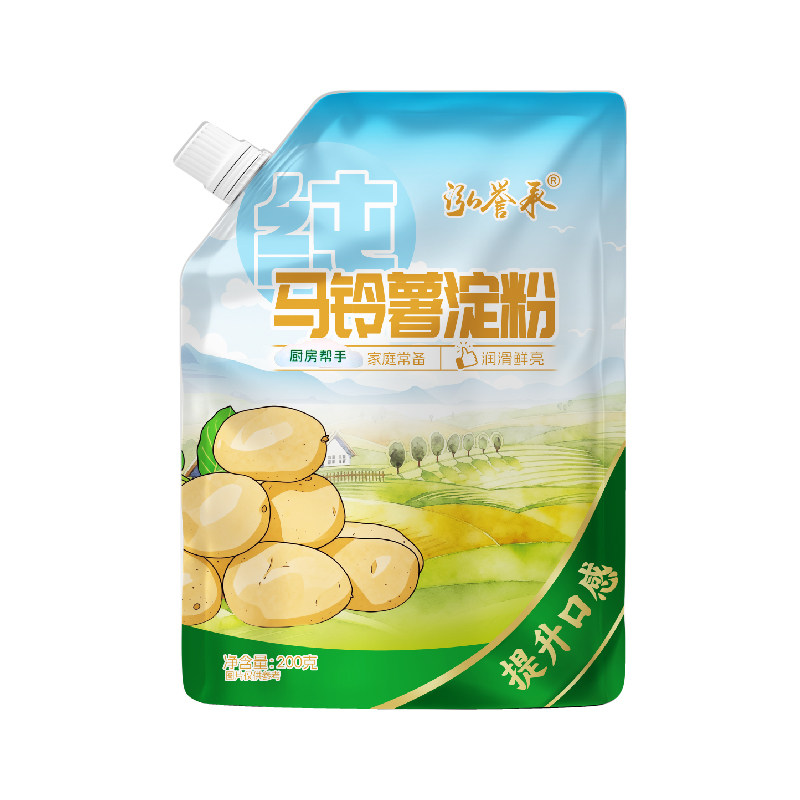 泓誉承100%纯土豆淀粉200g带嘴马铃薯淀粉勾芡土豆粉家用烹调生粉
