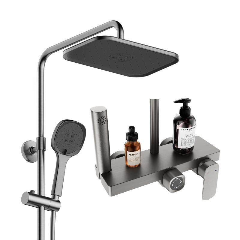 【直播间补贴】九牧自动除垢喷枪置物淋浴花洒套装卫生间家用花洒