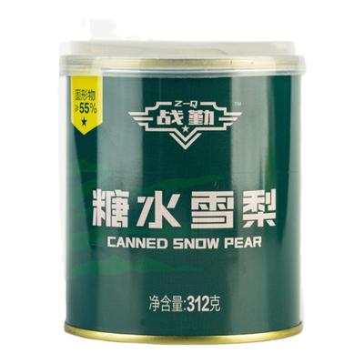 战勤黄桃雪梨罐头户外休闲应急