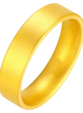 金店同款金包银平底戒指古法实心