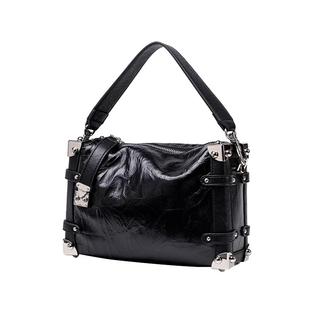 真皮包包女款2024流行女士女包新款爆款方形软盒子黑色皮包斜挎包