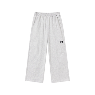 FORNINES刺绣运动弯刀卫裤男女宽松阔腿直筒裤子潮牌春秋休闲长裤