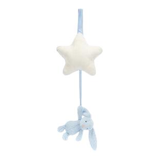 【礼物】Jellycat蓝色邦尼兔音乐拉铃婴儿玩具安抚床铃挂件