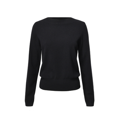 VERTOW羊毛羊绒一字领套衫