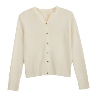 大码V领毛衣开衫外套女士2025新款针织衫百搭长袖上衣胖mm春秋冬