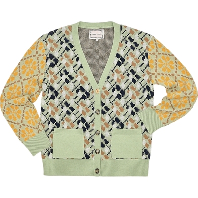 【折扣】LINGUA FRANCA 女秋冬羊毛羊绒针织开襟衫