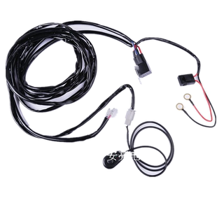 越野车改装射灯线束汽车长条灯遥控爆闪线组LED继电器开关24伏12V