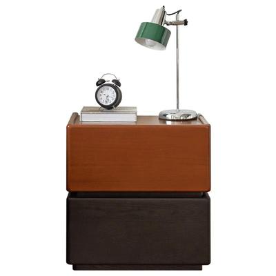 源氏木语实木拼色床头柜