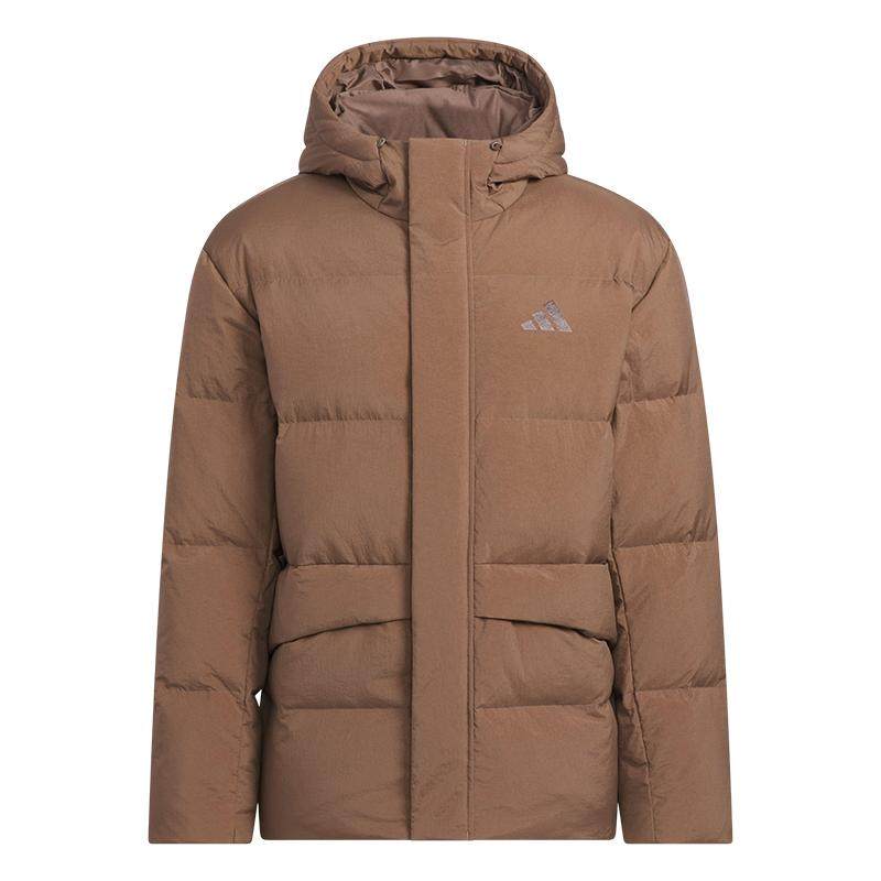 拒水保暖休闲运动风连帽鸭绒羽绒服男女秋冬adidas阿迪达斯