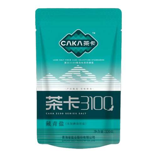 茶卡3100藏青盐60袋整箱家用未加碘食用盐细盐