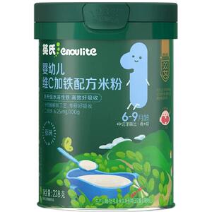 英氏菠菜加铁婴儿米粉果蔬颗粒多口味