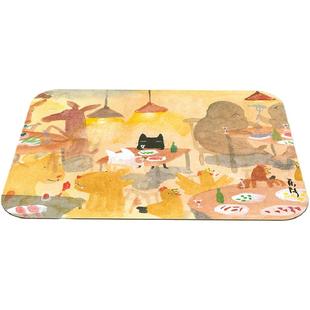 张乐陆X暖藻 硅藻泥沥水垫厨房餐具碗盘控水垫免洗隔热台面吸水垫