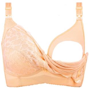 安心孕哺大胸内衣夏季薄款大码全罩杯聚拢防下垂产后喂奶孕妇文胸