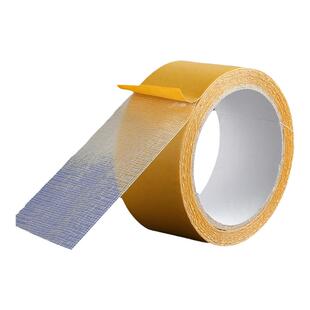 网格双面无痕高粘度地毯胶地板拼接防水耐高温透明手工布基胶带