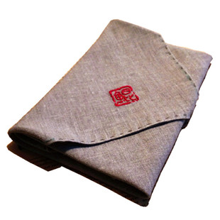 私人订制刺绣名字古风印章diy材料包棉麻手帕绢方巾男女朋友礼物